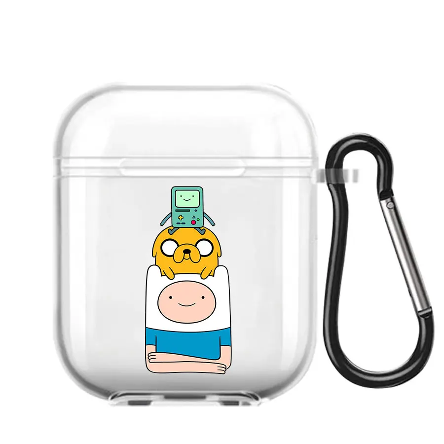 Hot cute Cartoon Anime Adventure Time Soft silicone TPU Case For AirPods Pro2 1 2 3 Clear Wireless Bluetooth Earphone Box Cover