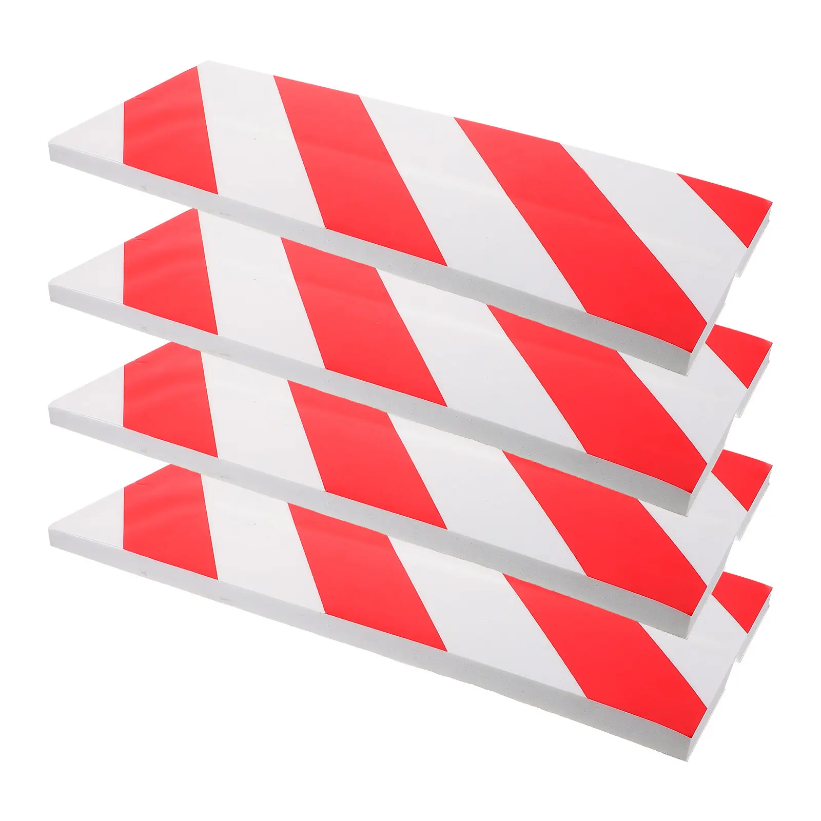 4Pcs Bright Colored Foam Corner Protectors Garage Wall Protector with Reflective Strips for Car Door Bumper Scratch Prevention