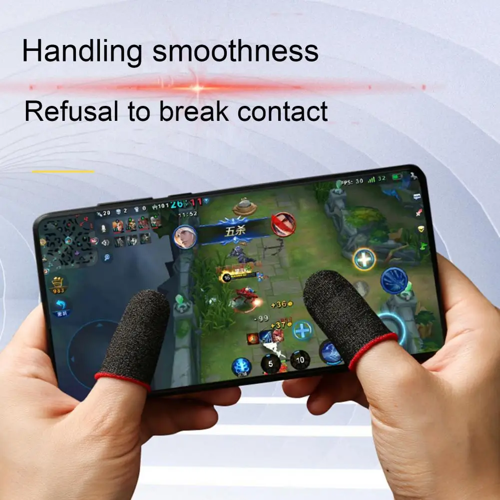 Gaming Finger Cots Avoid Operational Errors Thin Gaming Finger Sleeves for Mobile Phone High Precise Anti-slip Gloves for Pubg