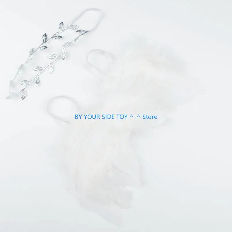 เด็กสาวคอสเพลย์เครื่องแต่งกายการถ่ายภาพสีขาว Angel-Feather Wing เครื่องแต่งกาย Props U6XE