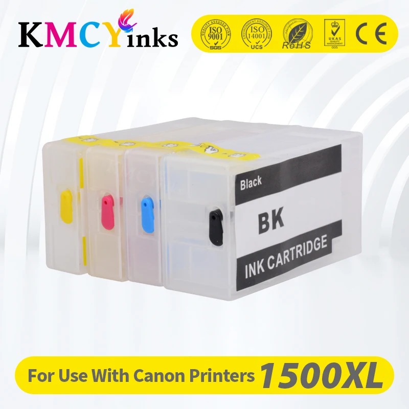 KMCYinks PGI-1500 1500XL PGI-1500XL Refillable Ink Cartridge With ARC Chips For Canon MAXIFY MB2050 MB2150 MB2350 MB2750 Printer