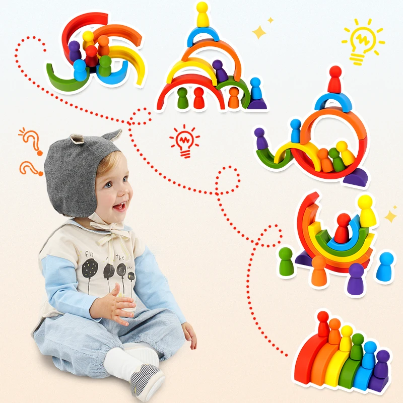 12 pçs/1 conjunto diy crianças silicone arco-íris brinquedo bloco de silicone macio brinquedos educativos presentes do bebê brinquedos cor criativa