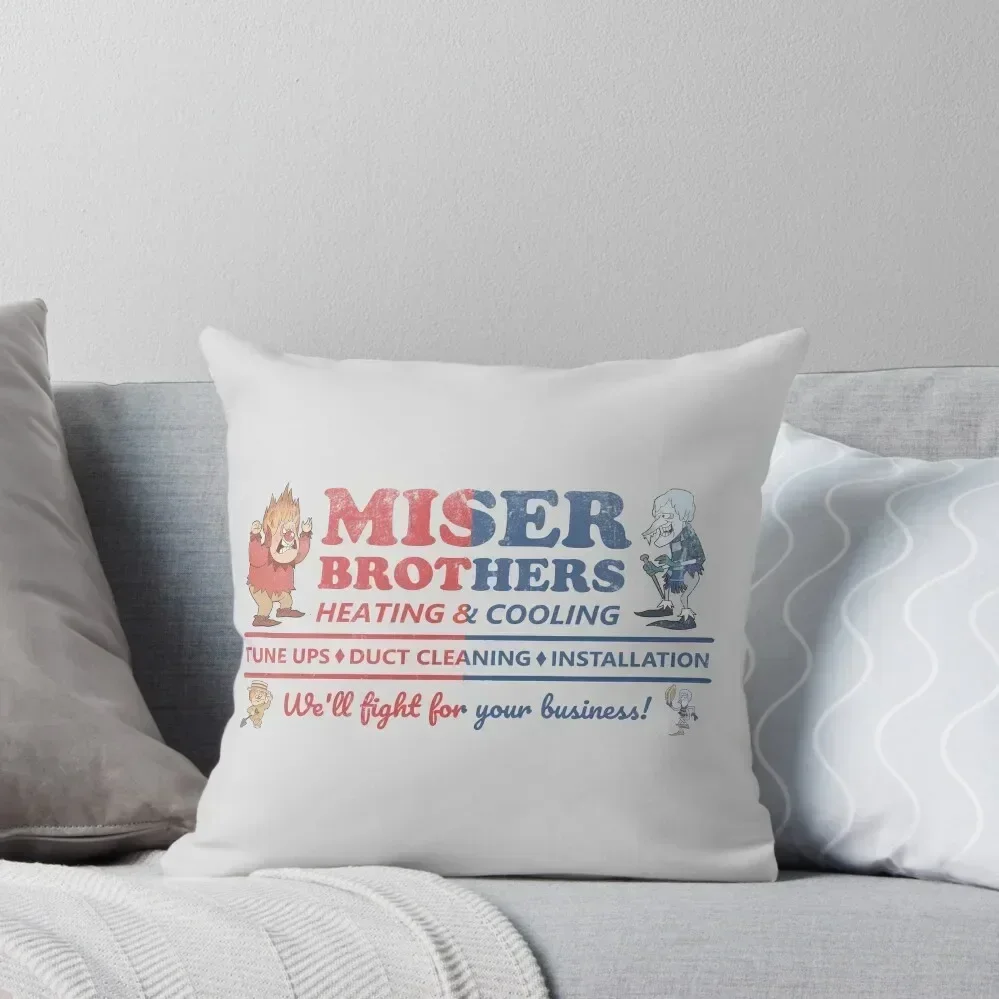 

Miser Brothers Heating and Cooling Throw Pillow New year Sofas Covers christmas supplies pillow
