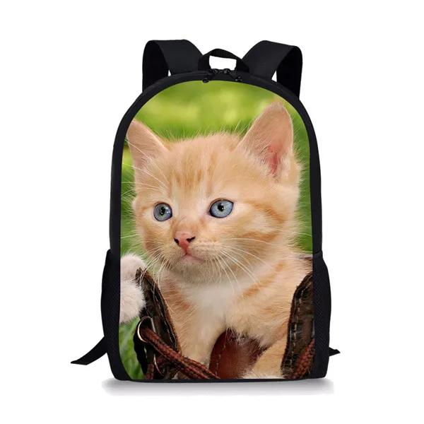 Mochila de gato para adolescentes meninos, mochila fofa para meninas, pacote de bagagem de viagem, bolsa de ombro de compras, mochila multifuncional feminina