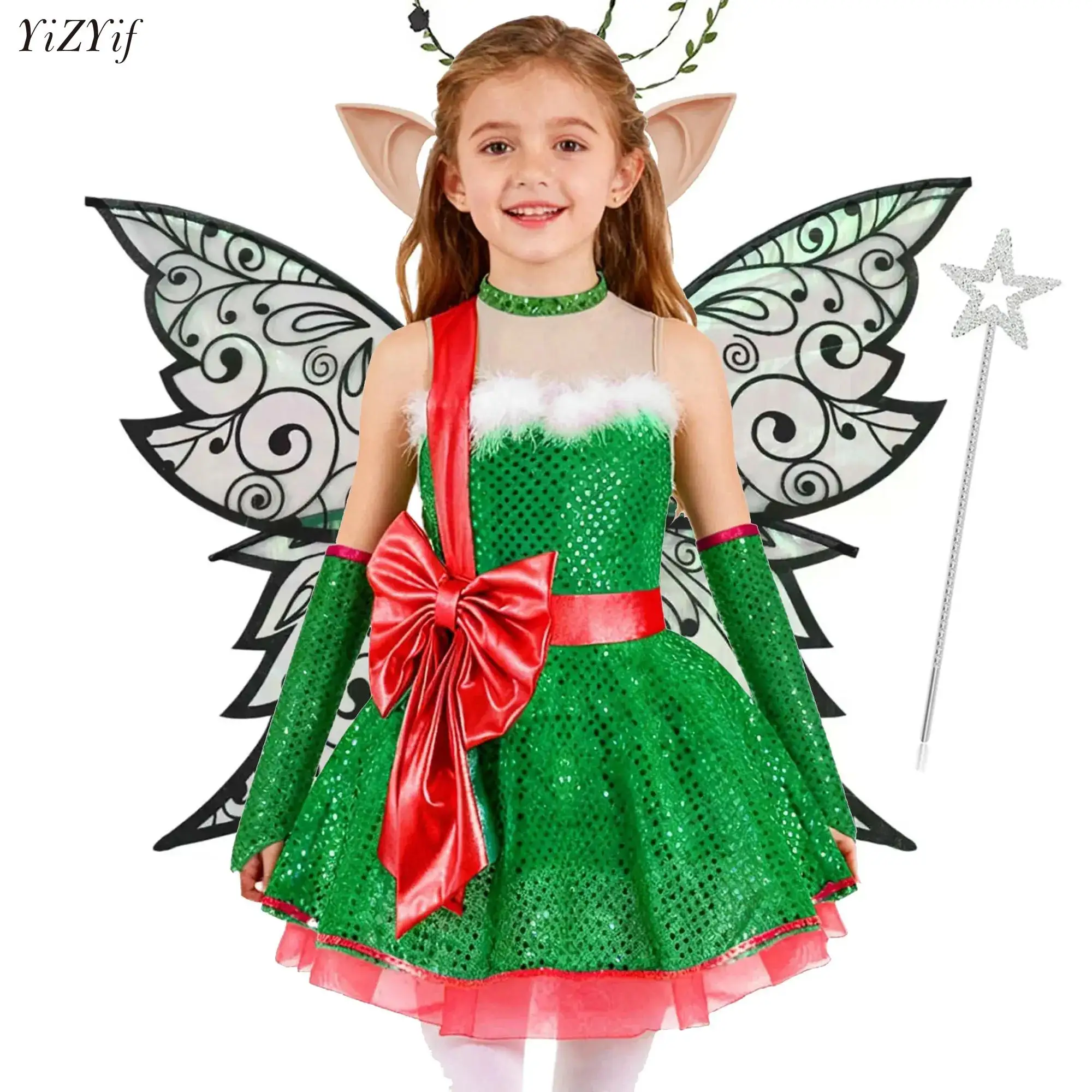 

Carnial Butterfly Fairy Wing Women Girls Sparkle Princess Angel Wing for Halloween Costume Carnival Cosplay Party Dress Up Props