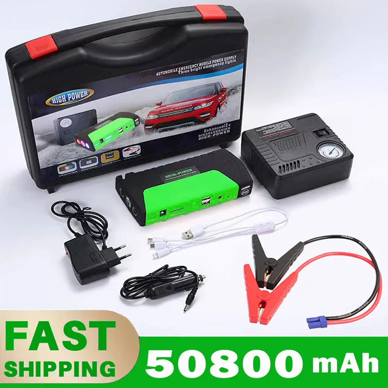 

Power Bank 50800mAh Jump Starter Portable Charger Car Booster 12V 2000A Auto Starting Device Emergency Car Battery Starter