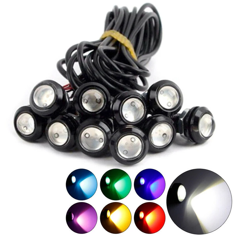 

18MM Car led COB Eagle Eye lights 12V DRL Daytime Running lamp Signal Fog Lights for bmw e46 e90 e39 f10 golf 7 6 mk5 passat b6