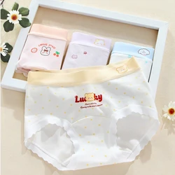 4PCS Cotton Teen Girl Panties Summer Thin Breathable Underwear Kid Soft Bacteriostatic Briefs 8+y Children Cartoon Cute Knickers