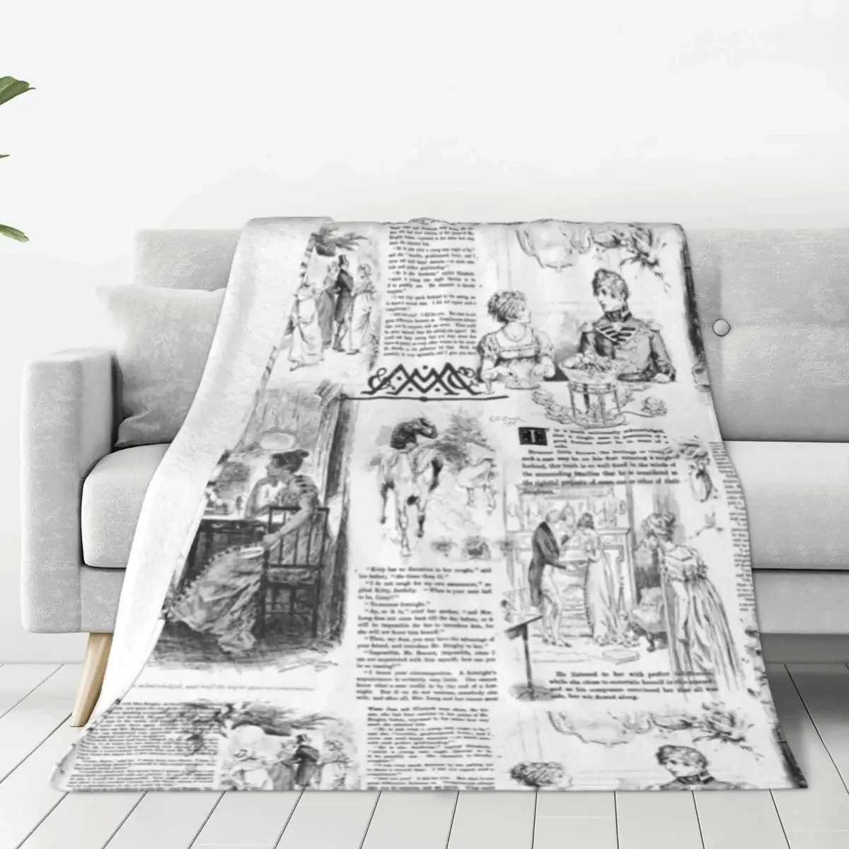 Pride And Prejudice Jane Austen Blanket Fleece Spring/Autumn vintage book page Multi-function Super Soft Throw Blankets Outdoor