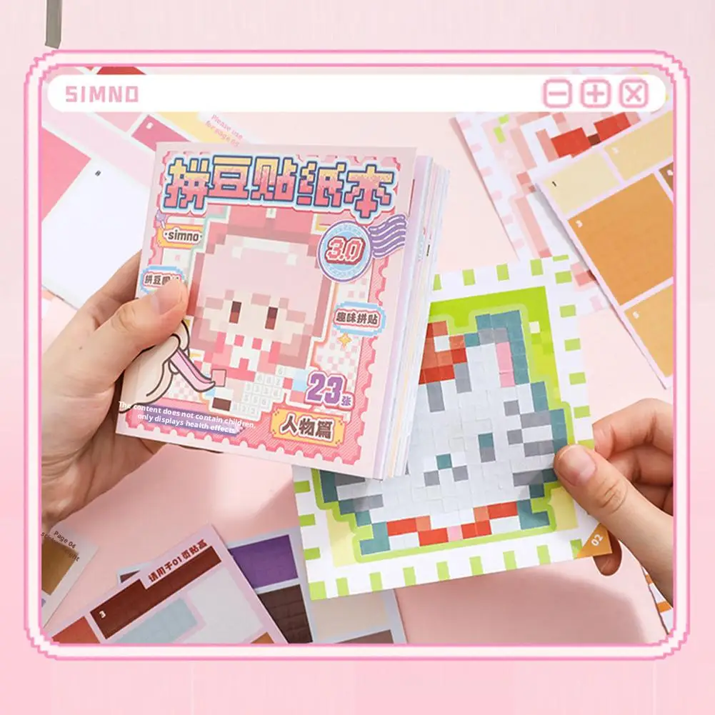 Adorable Pixel Art Pet Themed Collage Stickers For Hand Account DIY Phone Case Decoration Perler Bead Kit High Aesthetic Craft