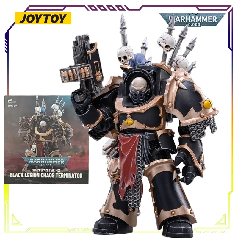 Joytoy original warhammer 40k série terminator do caos forças anime figura de ação modelo brinquedos modelo colecionável presentes para meninos