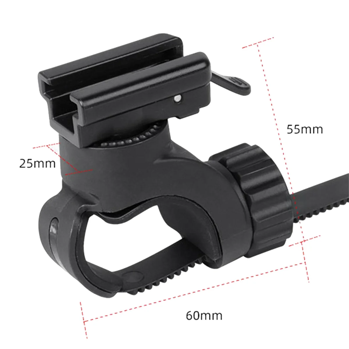 A72Z 2X H07P Bicycle Headlight Holder Adjustable Front LED Lamp Buckle Quick Mount Release Bracket Bike Accessories