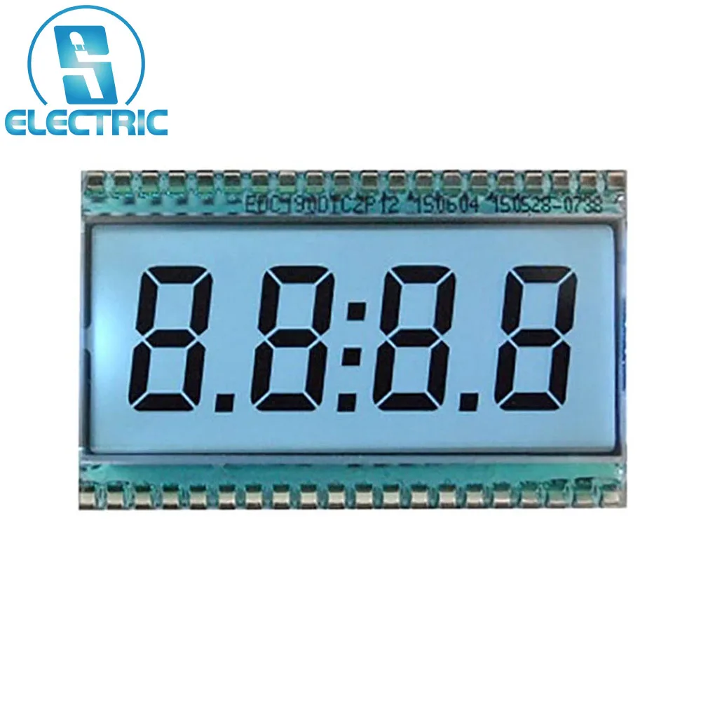 EDC190 4-Digit LCD Digital Tube Display Clock Static Temperature Positive Display Driving TN type 8-Character 7-Segment