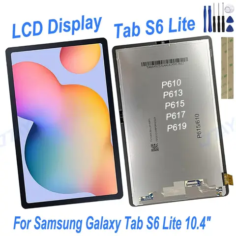Nueva pantalla LCD de tableta Ori, montaje de digitalizador con pantalla táctil de repuesto para Samsung Galaxy Tab S6 Lite P610 P615 N P617 P613 619