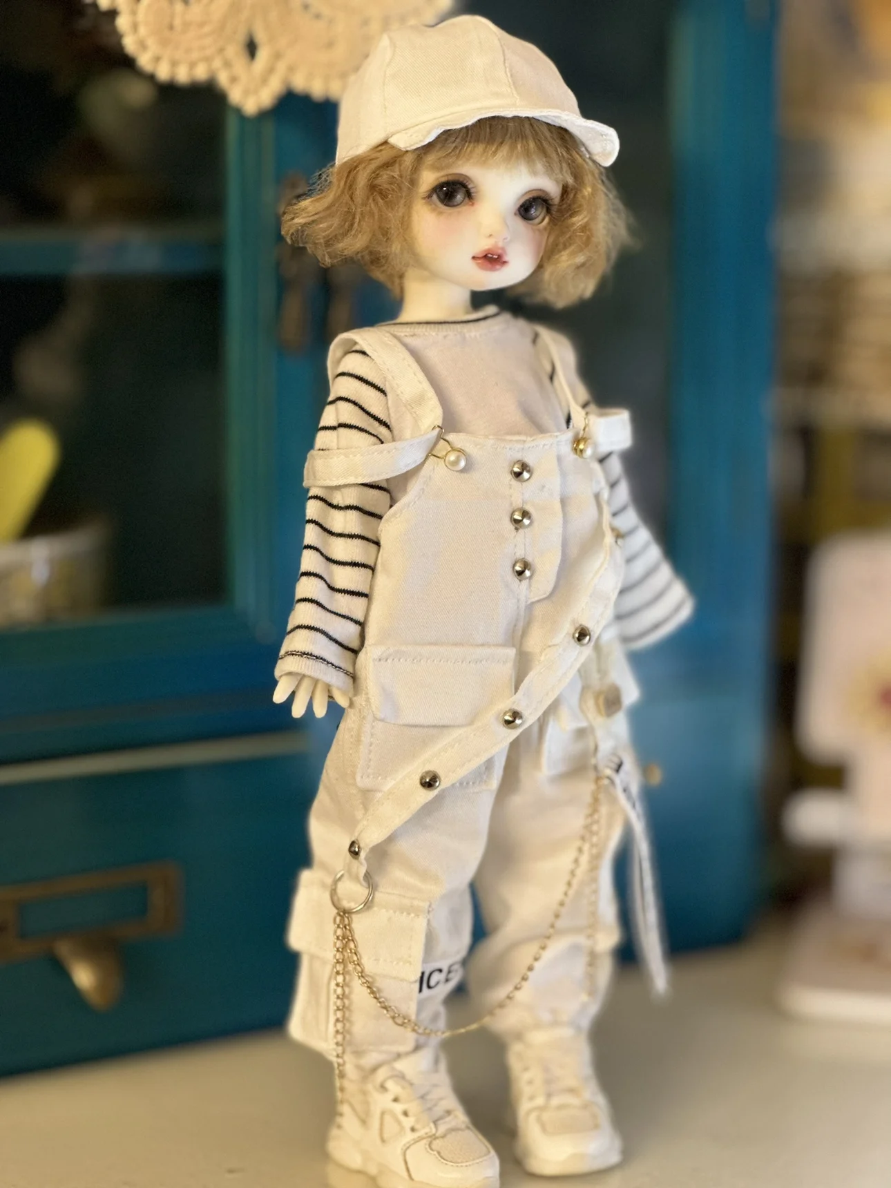 1/4 1/5 BJD 인형 옷 세트, 1/6 사이즈, 귀여운 인형 작업복, 1/4 1/5 1/6 인형 액세서리 (2 포인트)