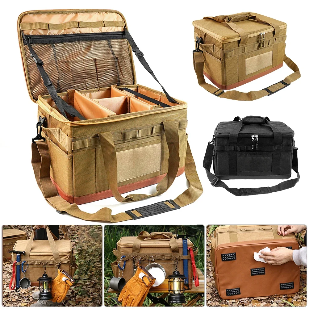 

30L Outdoor Cooking Storage Bag Large Capacity Camping Equipment Multi-purpose Gas Tank Anti-collision Kit Cookware Picnic Bag