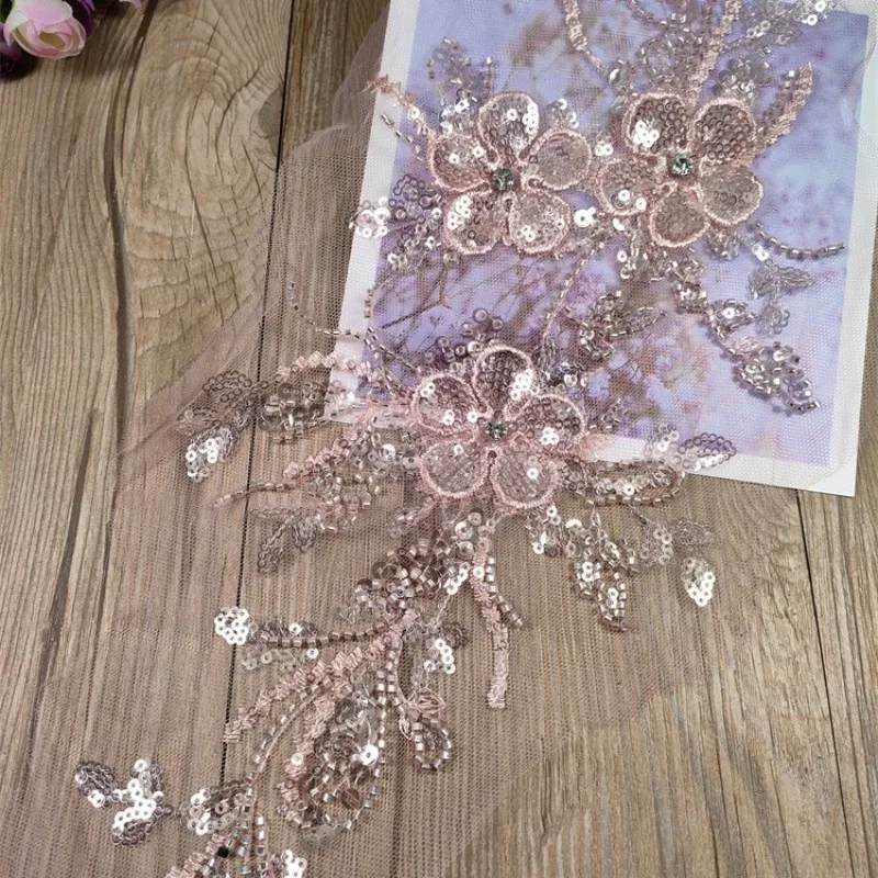 

Новые 3D-цветочные аппликации со стразами, идеально подходящие для свадебных платьев, декоративные аксессуары ручной работы для самостоятельного изготовления