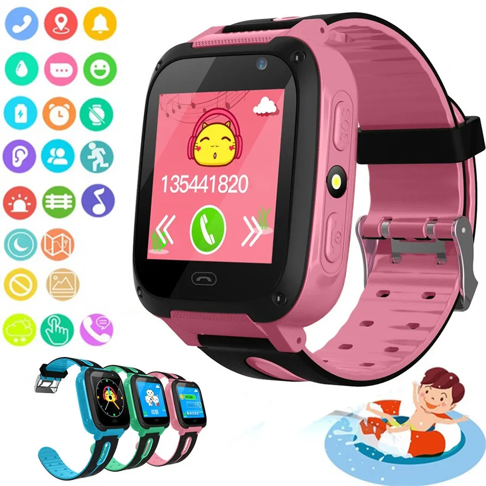 Kids Smart Watch Sos Location Camera Children Mobile Phone Voice Smartwatch Smart Watches Flashlight Smartwatch For Children