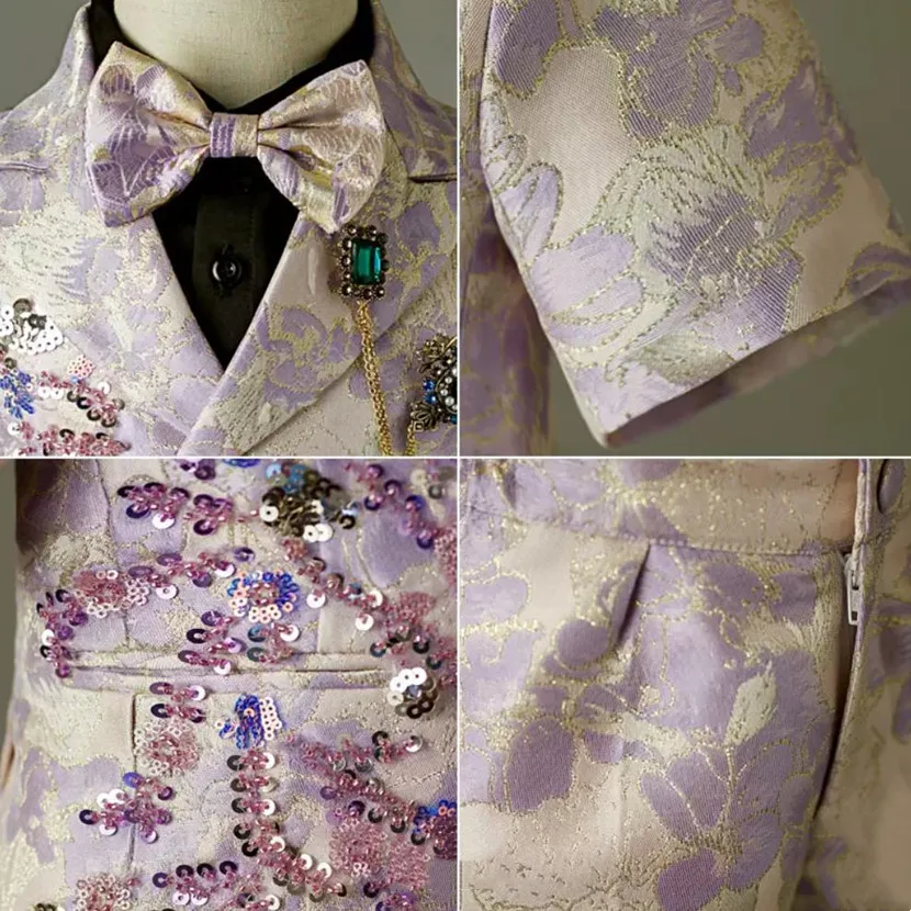 Jungen-Ausverkaufskleidung Modische Bühnenanzüge für Klavieraufführungen Hochzeit Geburtstag Auftritts-Party Blazer-Kostüm-Sets A2173 – Detail 7
