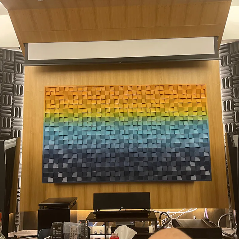 CX bedroom sound insulation, custom audio solid wood diffusion board living room art decorative painting