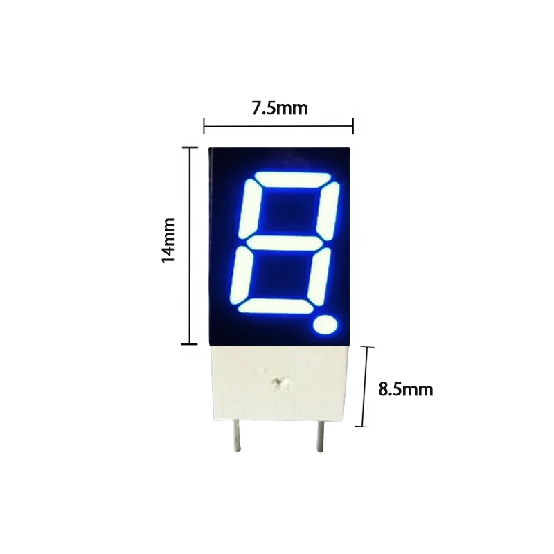 0.36 Inch Yellow/Blue/Green/Red Display LED Display 1 Bit Cathode/Anode Digital Bar Chart for Smart Appliances Mobile Charging