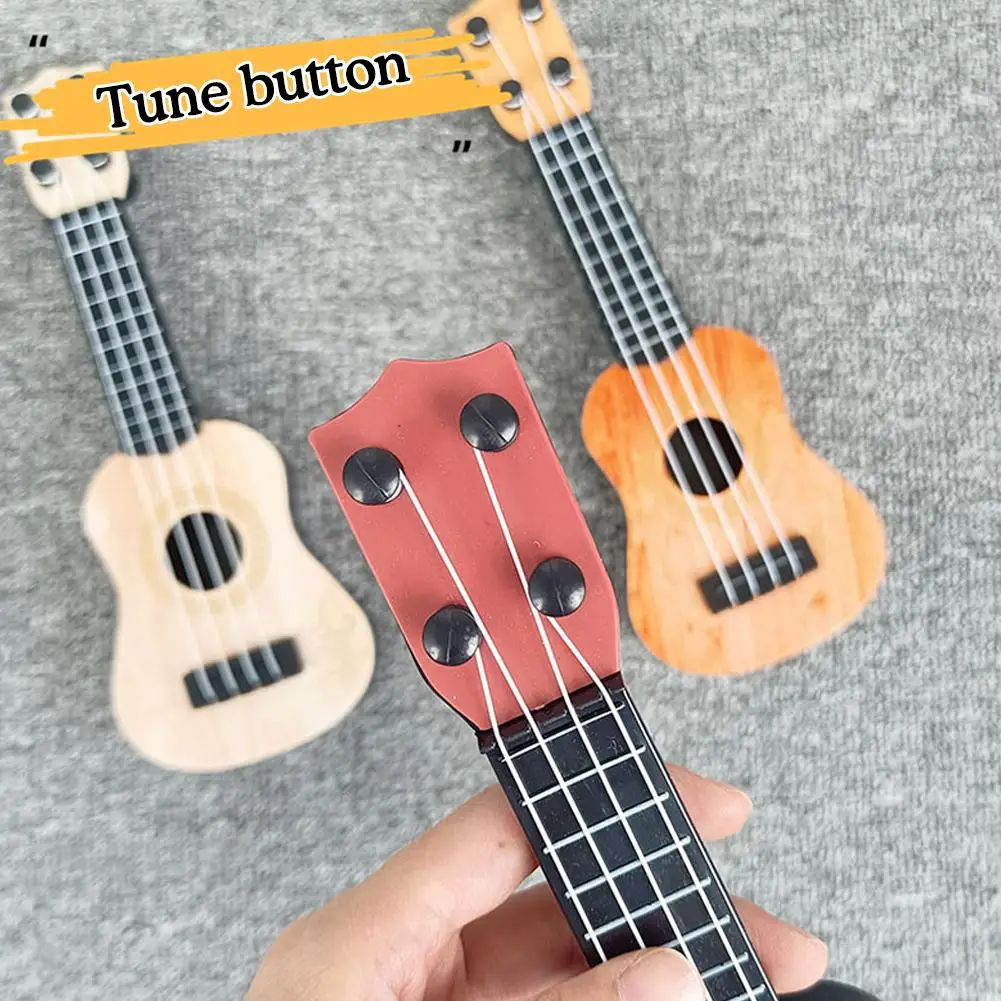 Mini Guitar 4 Strings Classical Ukulele Guitar Early Childhood Education Toy Musical Instruments Birthday Gifts For Kids