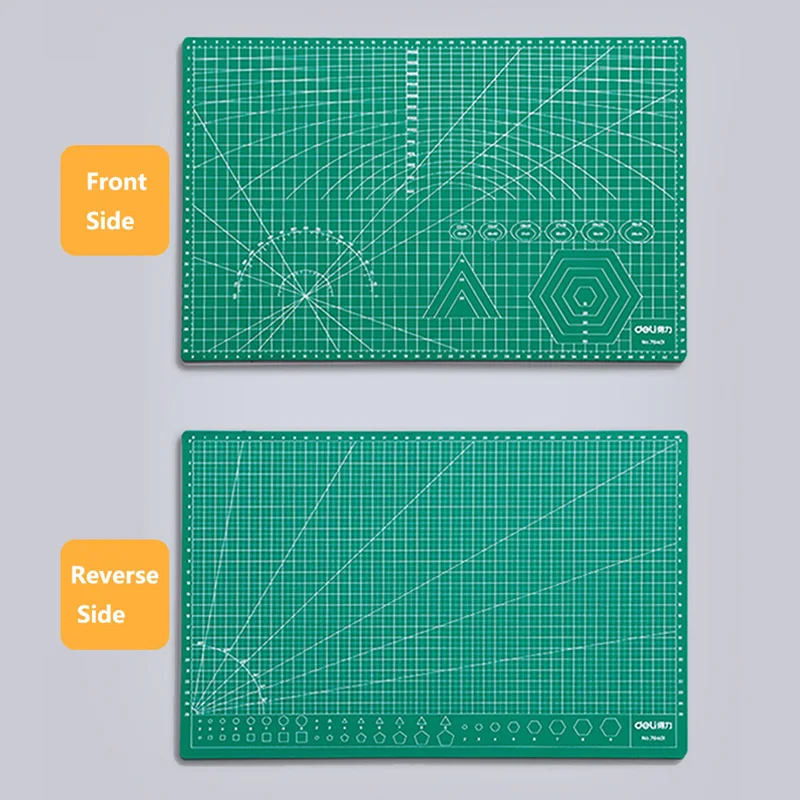 Deli PVC A2 A3 A4 Cutting Board Multiple Size 3mm Thickness Double-sided Self-healing DIY Soft Cutting Mat