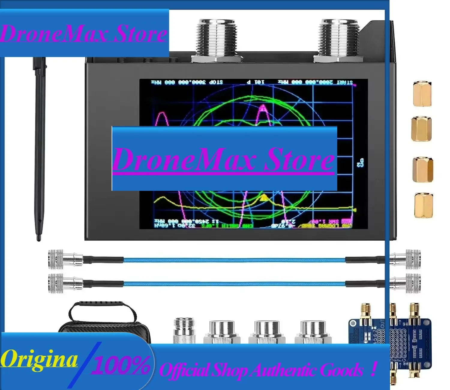 DroMaNanovna V2 3ghz Network Analyzer Kit With 4'' Touchscreen, Saa-2n Antenna Tester For Hf/vhf/uhf & Testboard