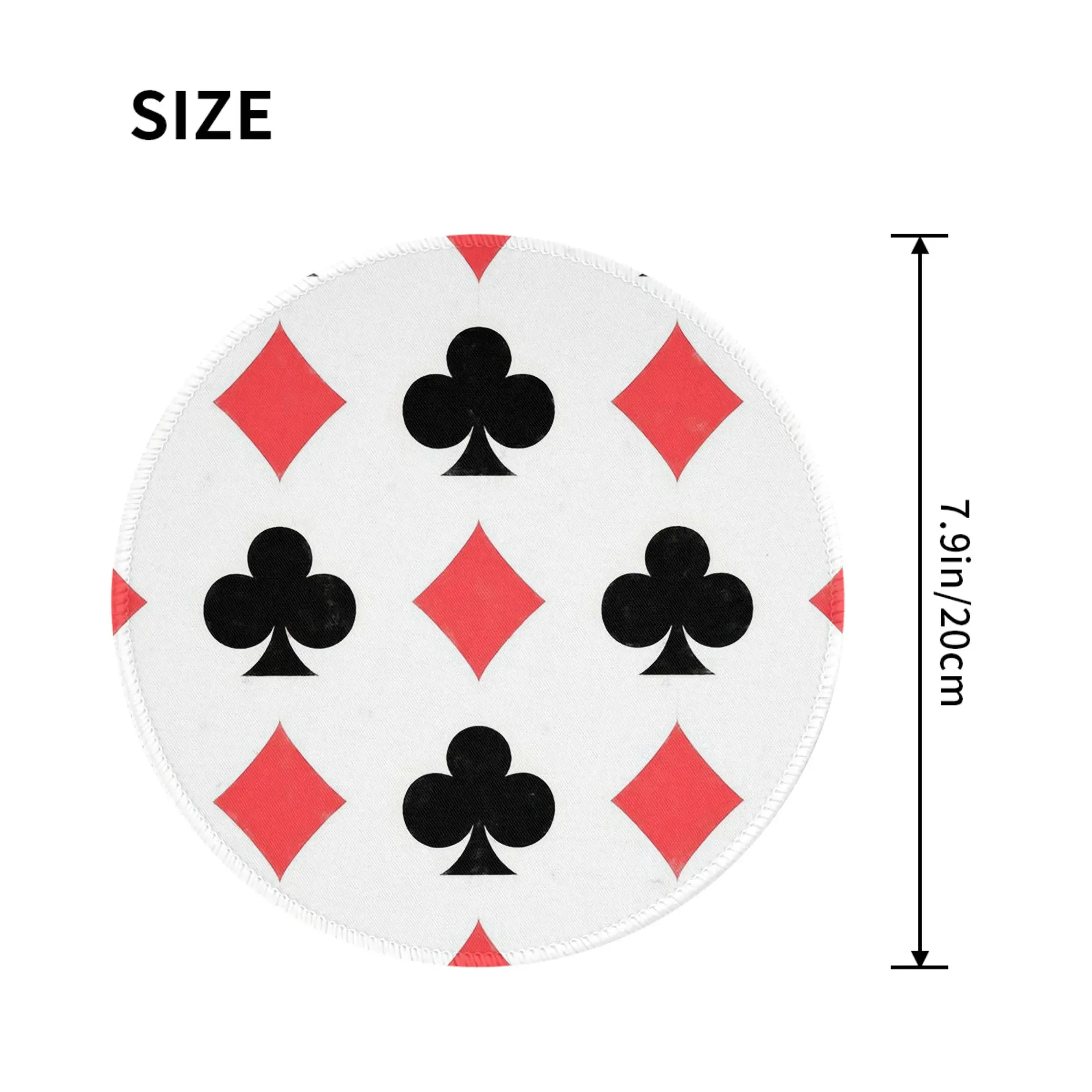 Poker Card Clubs And Diamonds Mouse Pad Computer Keyboard Mouse Mat Gamer PC Laptop Desk Mat Office Accessories Table Mats