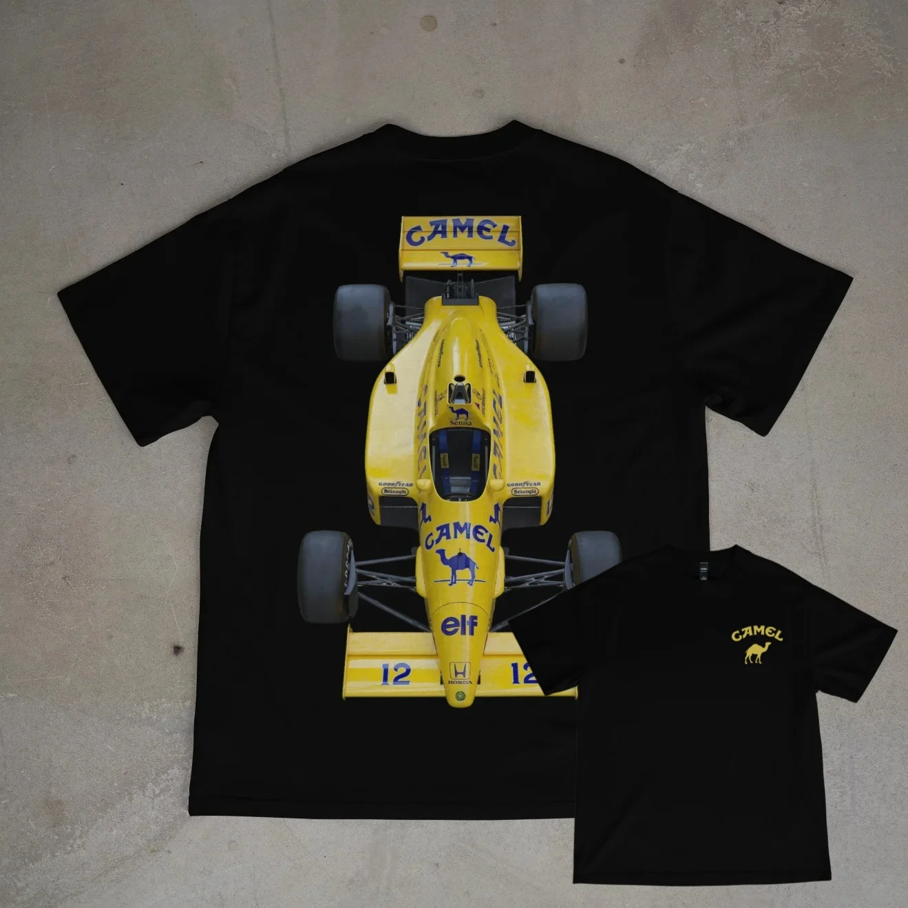 Trendy Retro Racing Style Printed Short-sleeved Men's and Women's 2026 Summer Pure Cotton T-shirt, Loose for Men