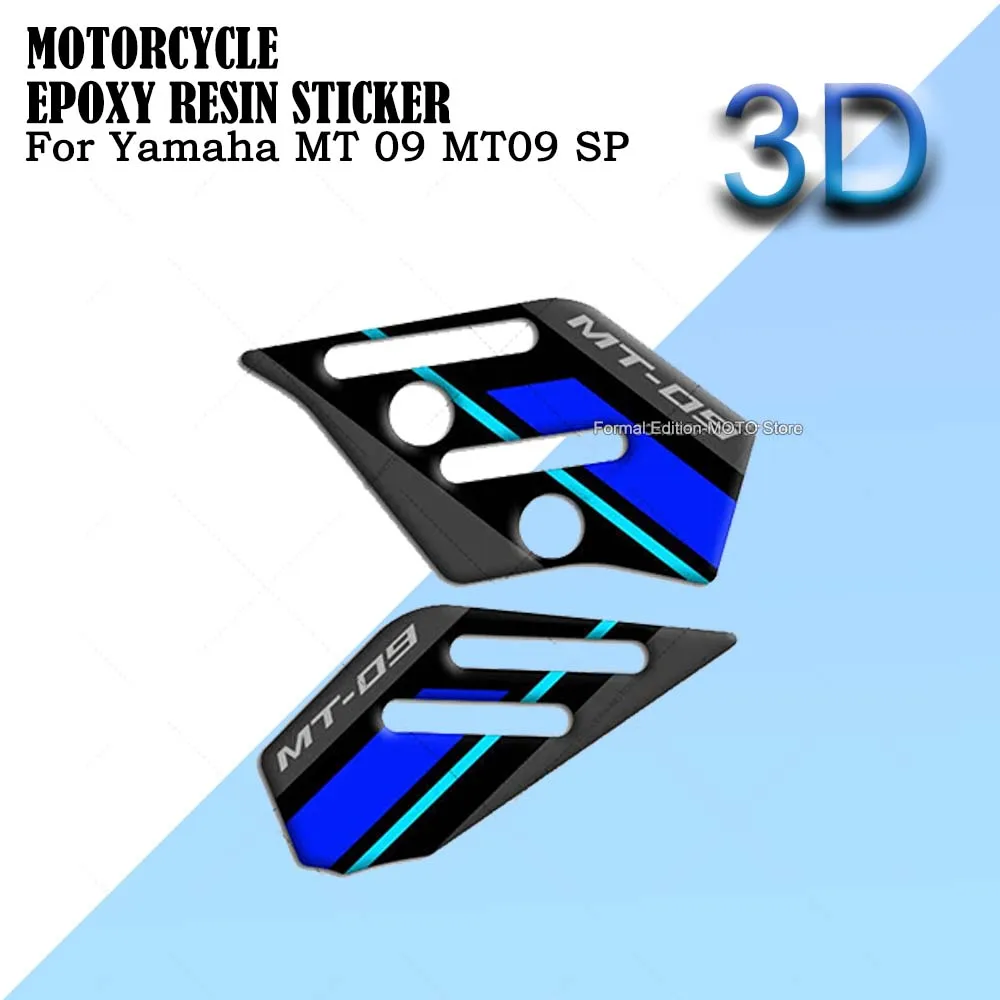 

For Yamaha MT 09 MT09 SP 2021-2023 Motorcycle Accessories 3D Resin Sticker Waterproof Scratch-Resistant Guards Heel Pad