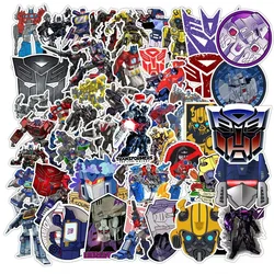 50 unids/set Transformers pegatinas de Anime personalizadas notas de equipaje impermeables manuales pegatinas de papelería DIY