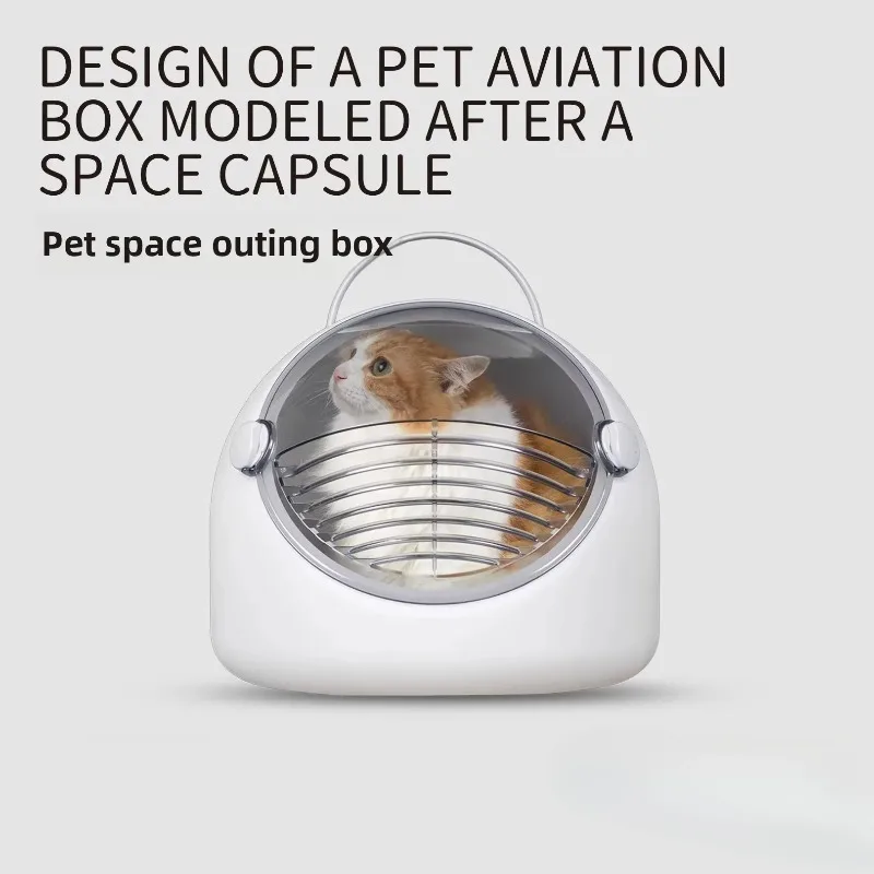 Summer Cat Backpack Carrier Breathable Space Capsule Pet Travel Two Way Cat Cage