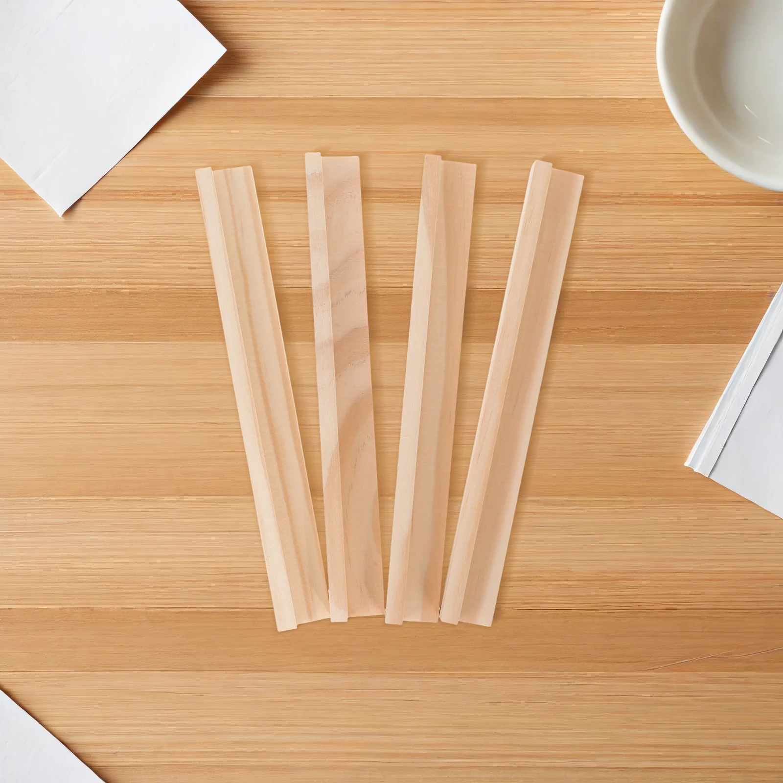 4pcs Wooden Tiles Premium Material Lightweight Durable Easy Hold Long-Term Use Domino Holders Wooden Domino Trays Desktop Racks