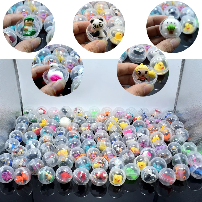 10PCS 32MM Surprise Capsule Egg Toy Novelty Fun Mixed Cartoon Mini Animal Doll Model Gashapon Ball Children Vending Machine Toys