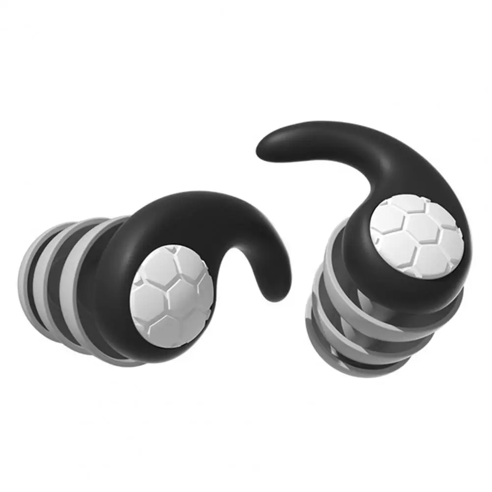 Anti-noise 1 Pair Excellent Study Work Noise Canceling Earplugs Reusable Silicone Earplugs Ergonomic   Unisex Accessories