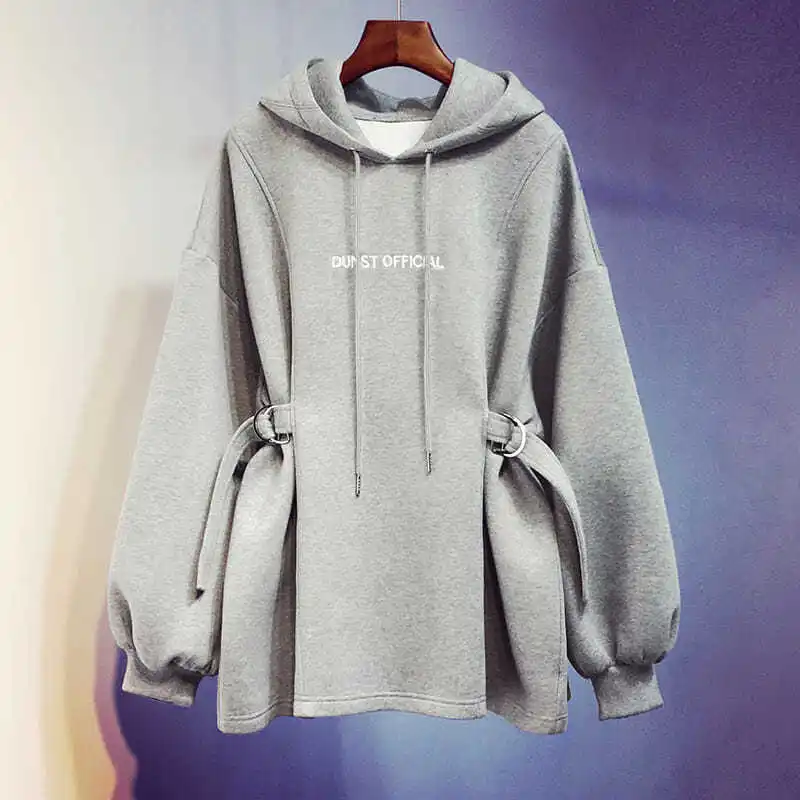 

Women Loose Hoodies Sweaters Spring Autumn New Thin Long Sleeve Solid Letter Plus Size Pullovers Tops Casual Fashion Clothing