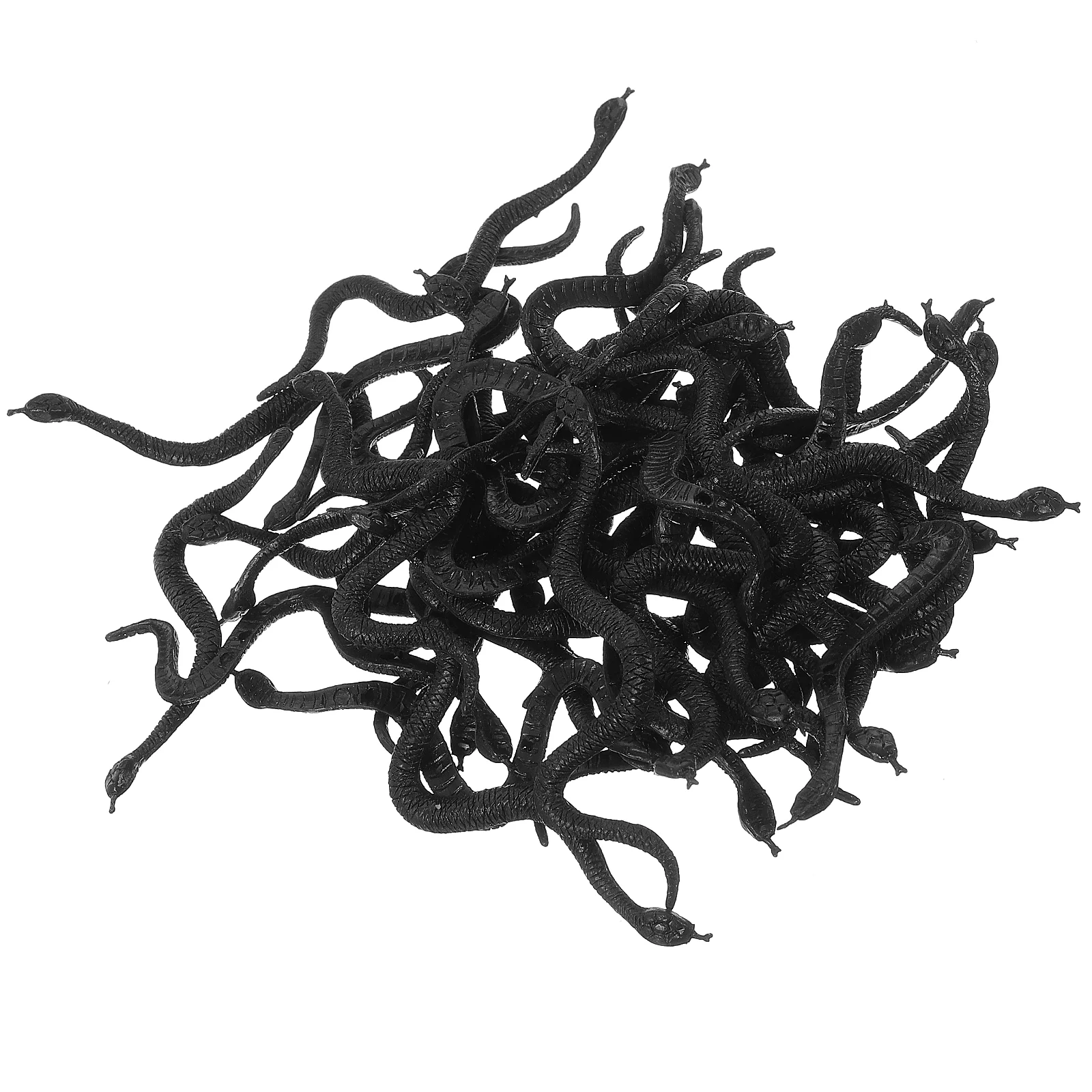 100 Pcs Imitation Snake Toy Tricky Toys Artificial Models Baby Stuff Cake Halloween Plastic Snakes Child Accessories