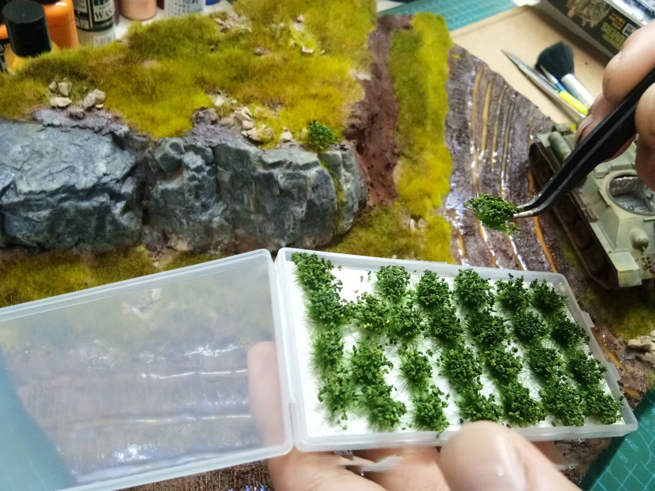 Model Scenarios Shrubland Military Static Scenes Landscape Architecture Sand Table Materials DIY Handmade Modeling