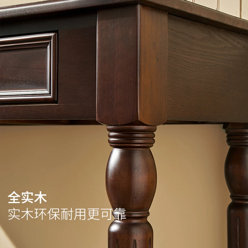 

American desk solid wood household small bedside table small table study table primary school student writing desk computer tabl