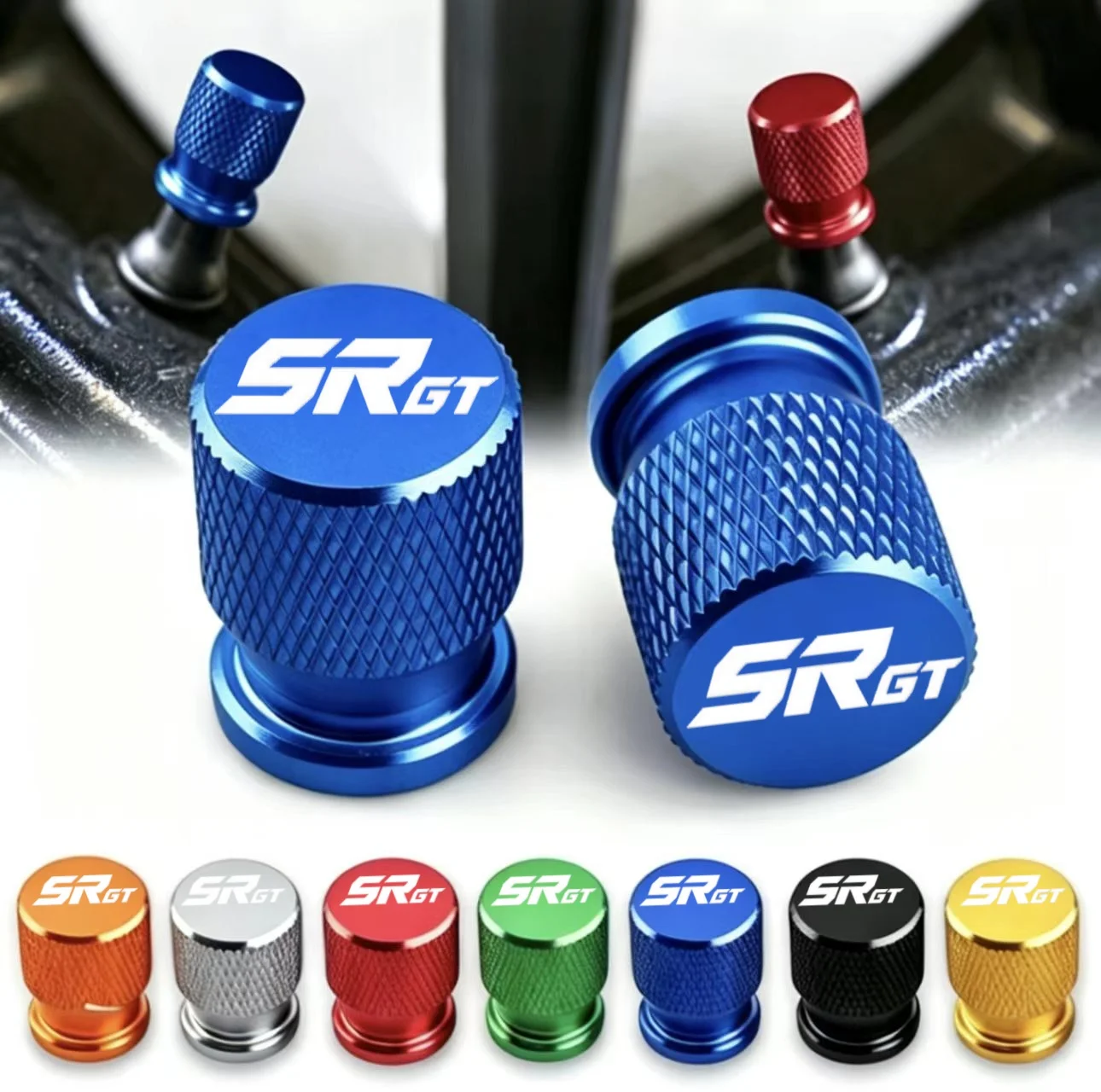 Latest Motorcycle Tire Valve Stem Cap Suitable for SRGT Series Models Black ABS Plastic Valve Cap for Bicycle And Scooter