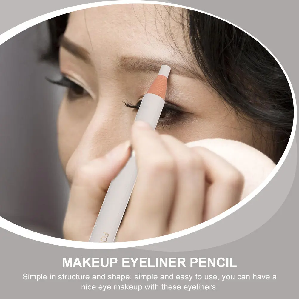 4Pcs White Eyebrow Pencil Multipurpose Eyeliner Kit Long-Lasting Eye Makeup Accessory Comfortable Use Makeup Eyeliner Drawing