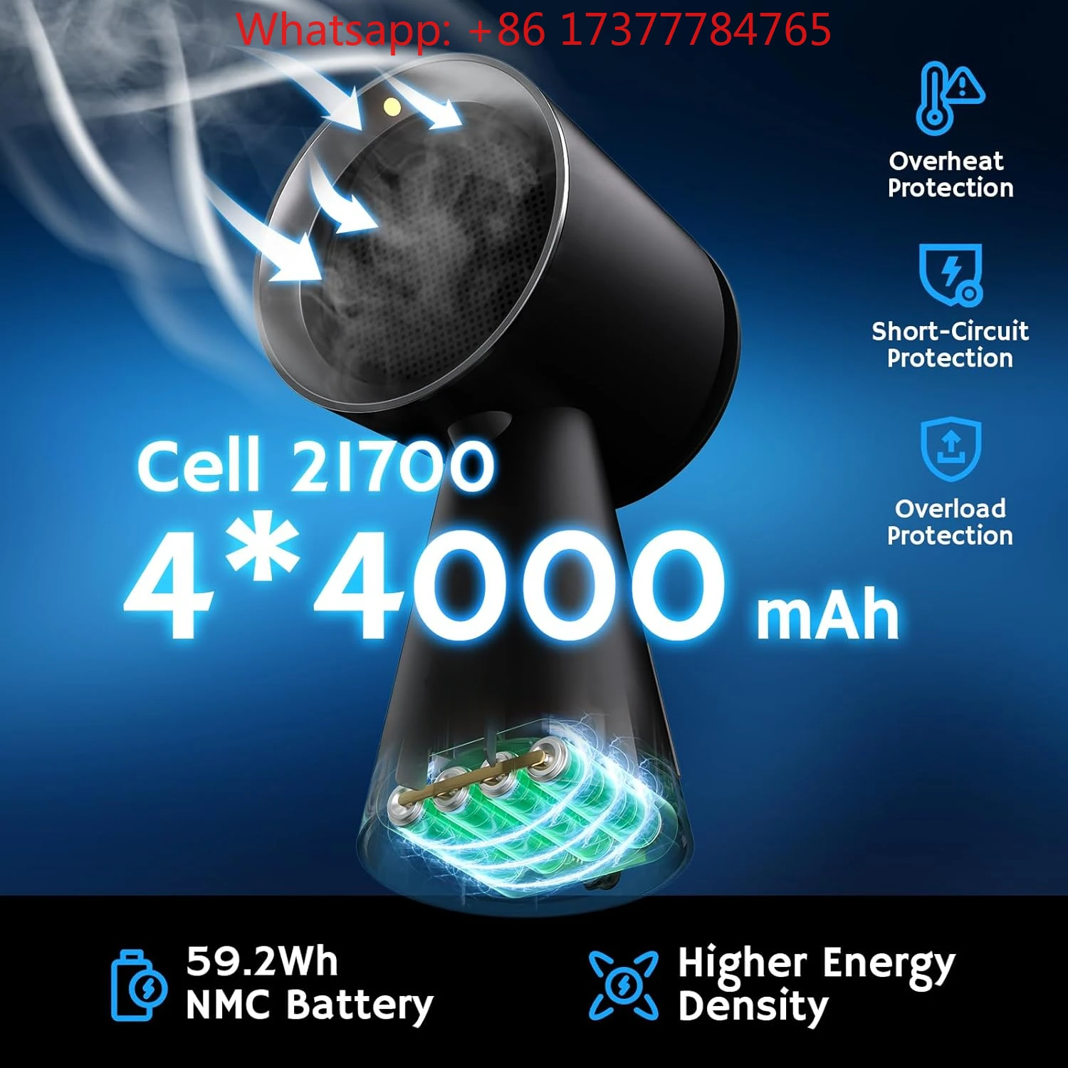 Portable Black Range Hood, USB Rechargeable Kitchen
