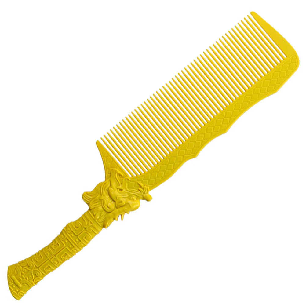 

Dragon Haircut Comb Stylish Salon Hairdressing Tool Large Yellow Wide Tooth Durable Material Perfect DIY Accessories Hair Care