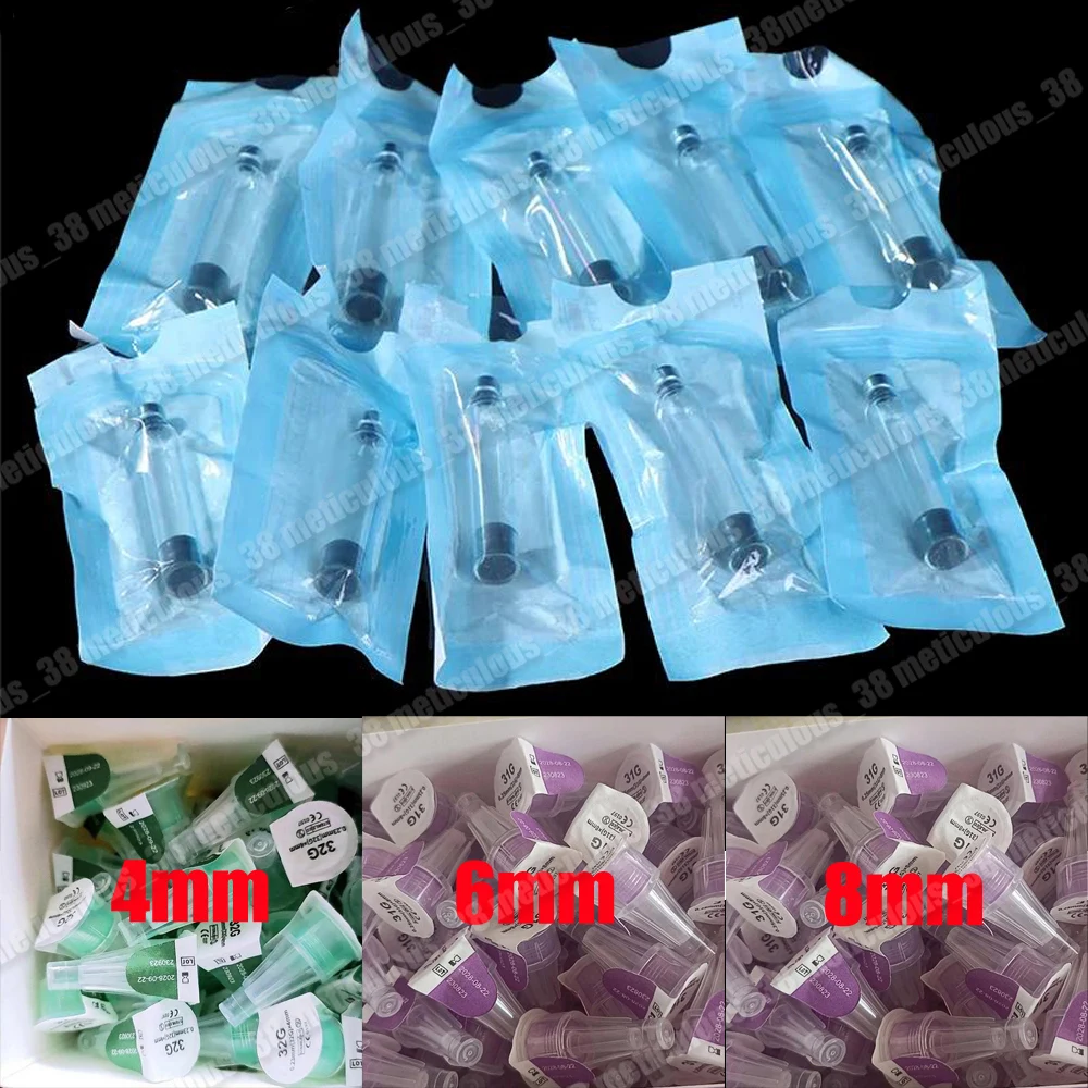

3ml Empty Cassette Bottle Individual Packaging with Self-sealing Sterilization Pouches Bag with Insulin Pen Head 4mm/6mm/8mm