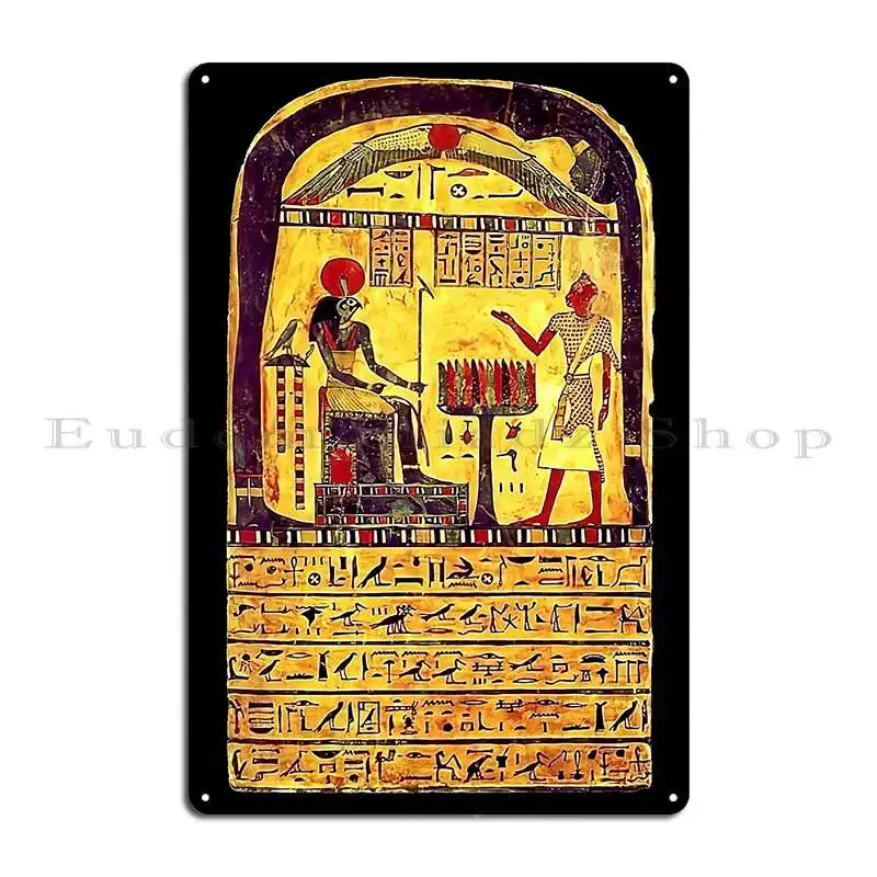 Stele Of Ankhefenkhonsu Stele Of Revealing Metal Plaque Kitchen Garage Club Decoration Customize Tin Sign Poster