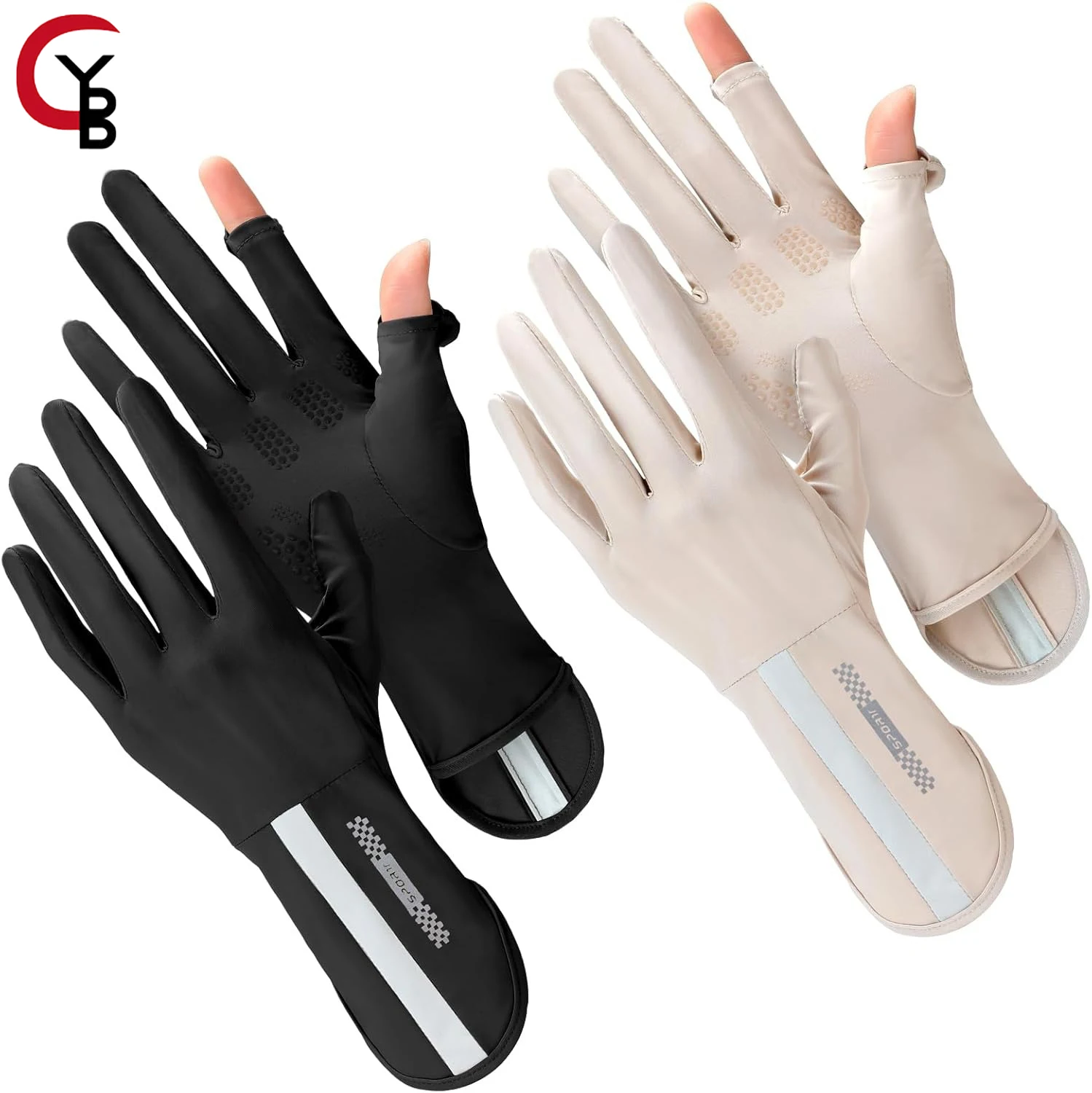 

2 Pairs Women's Lightweight UV Protection Gloves - Ultra-Thin Non-Slip UV Shield,Breathable & Stylish, for Outdoor,Elastic Fit