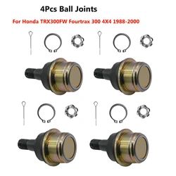 4Pcs Ball Joints For Honda TRX300FW Fourtrax 300 4X4 1988-2000 Upper Lower Ball Joint TRX 300FW Foreman Rancher 400 450