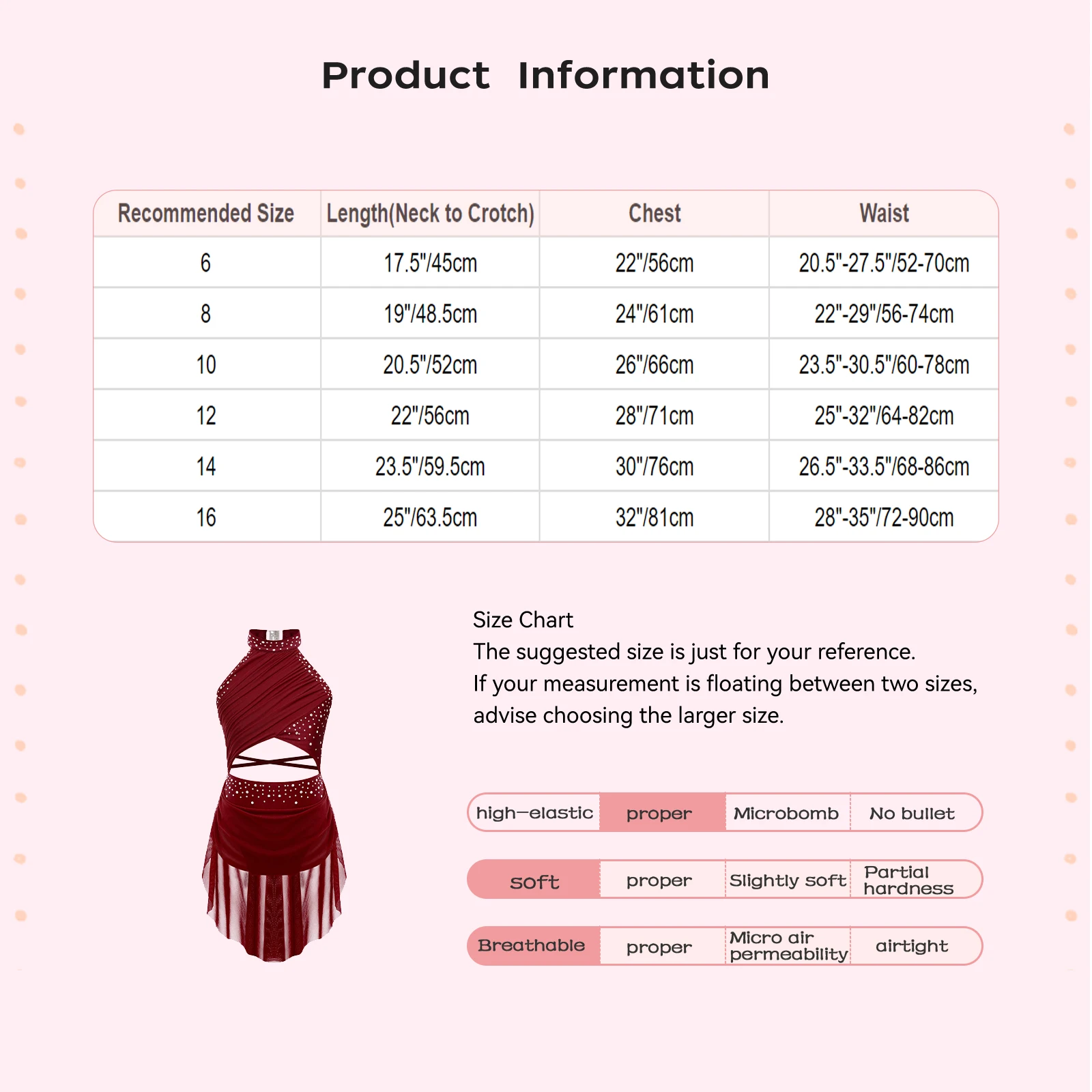 Kids Girls Ballroom Modern Lyrical Dance Costume Ballet Dress Gymnastics Leotard Sleeveless Dancewear Figure Ice Skating Dress