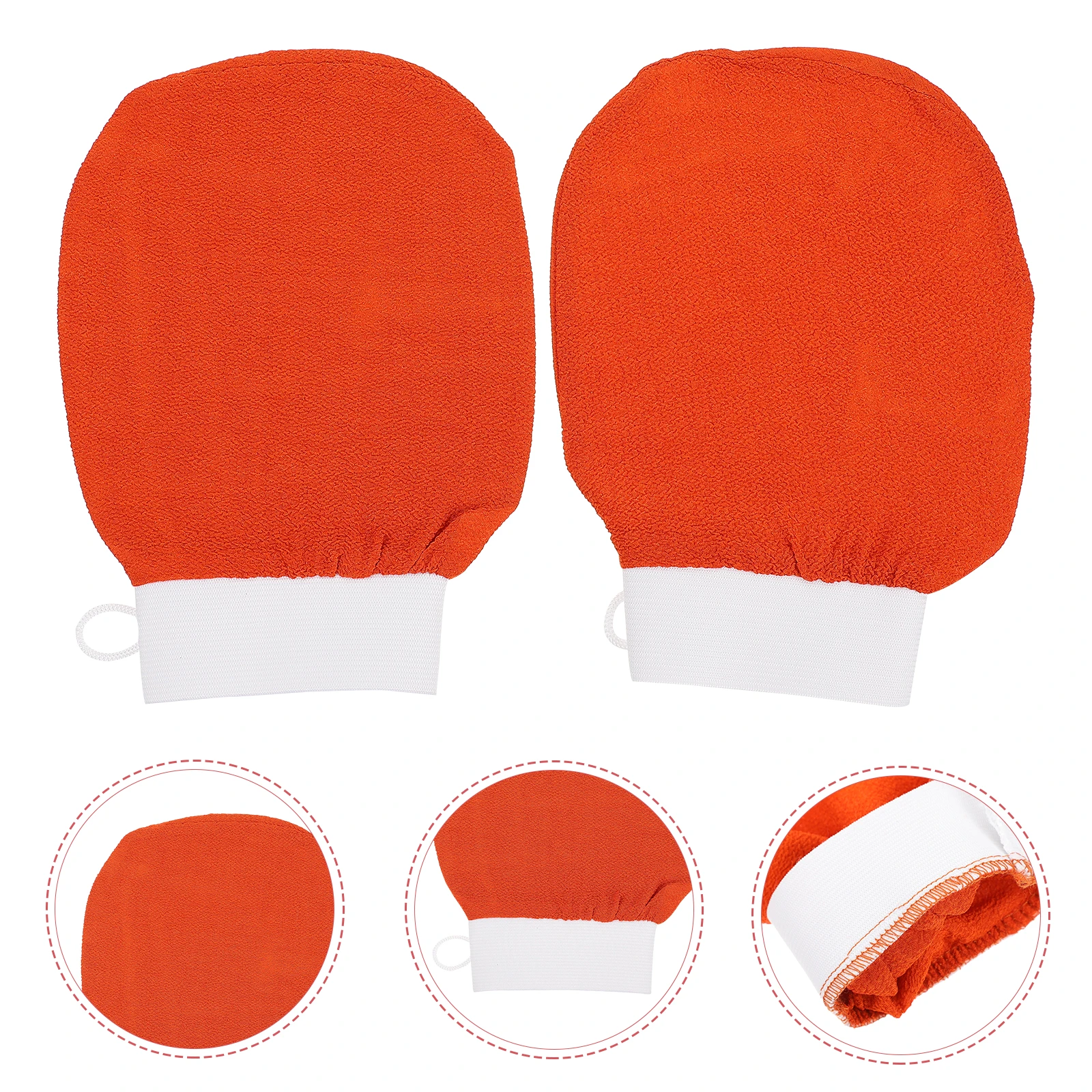 2 قطعة قفازات الاستحمام التقشير فرشاة الجسم قفازات فعالة تنظيف العناية بالبشرة الاسترخاء مناسبة للذراعين الساقين الصدر الخلفي #5